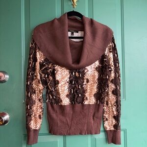 Christine Phillipe medium cowl neck lightweight sweater beautiful